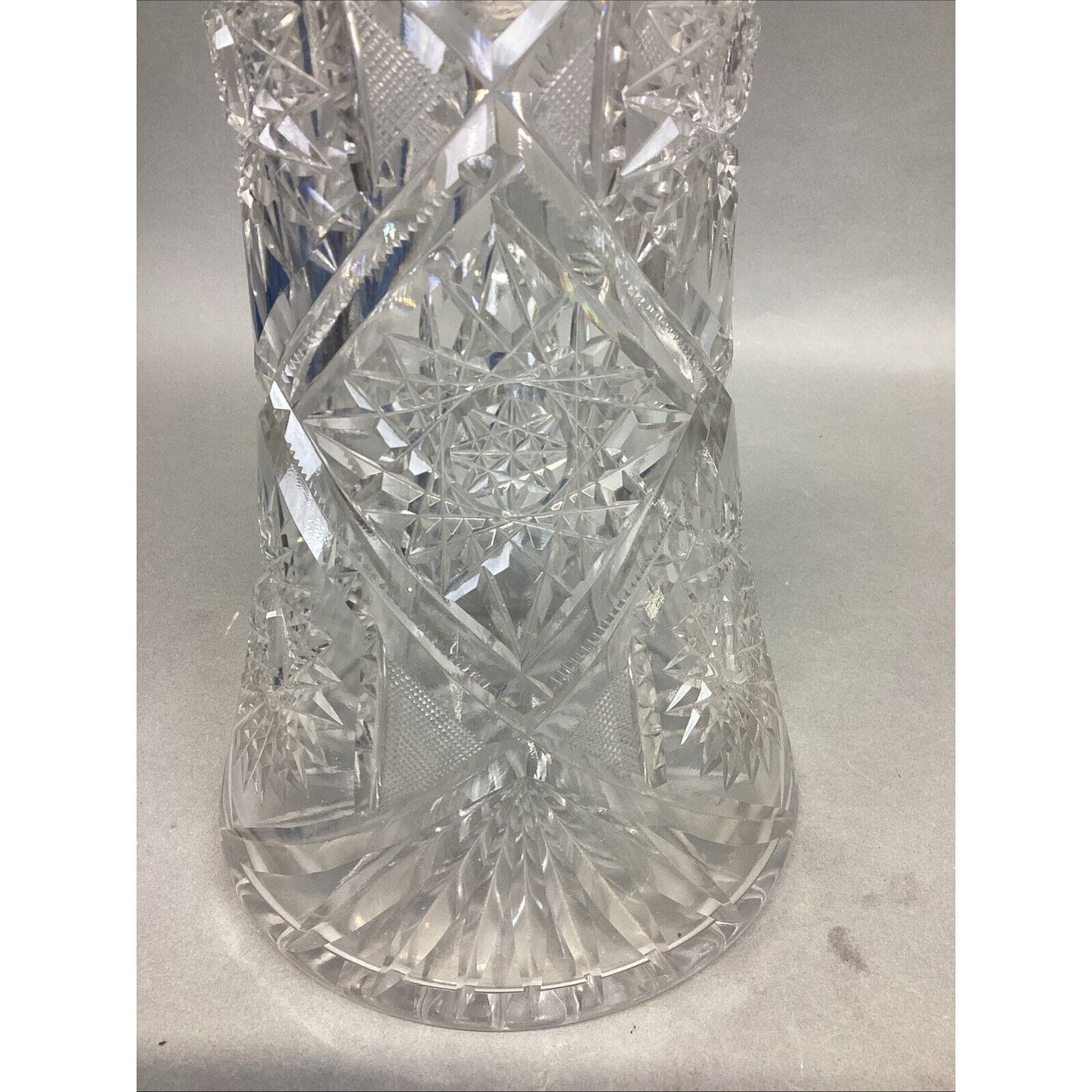 Vintage Decorative American Cut Glass Pitcher - 10”