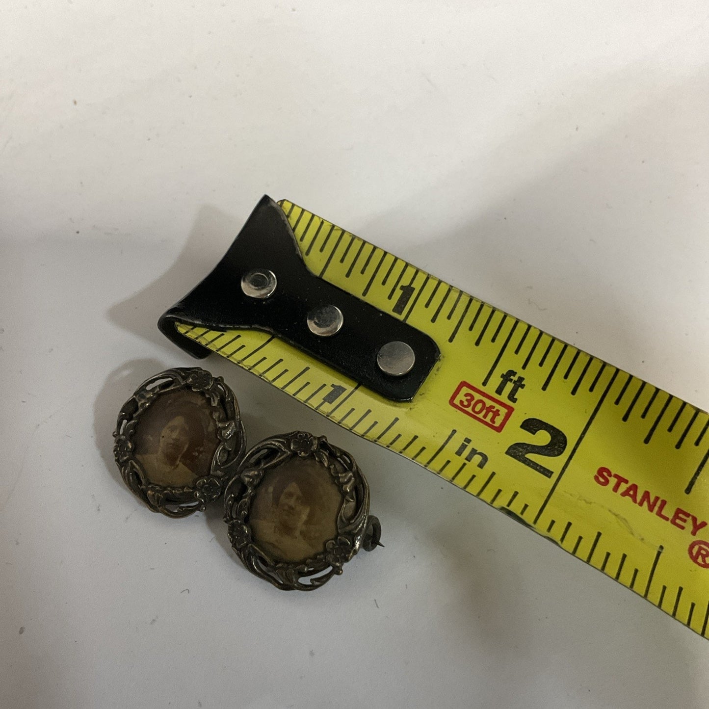 Victorian Double Portrait Photo Brooch Antique Jewelry