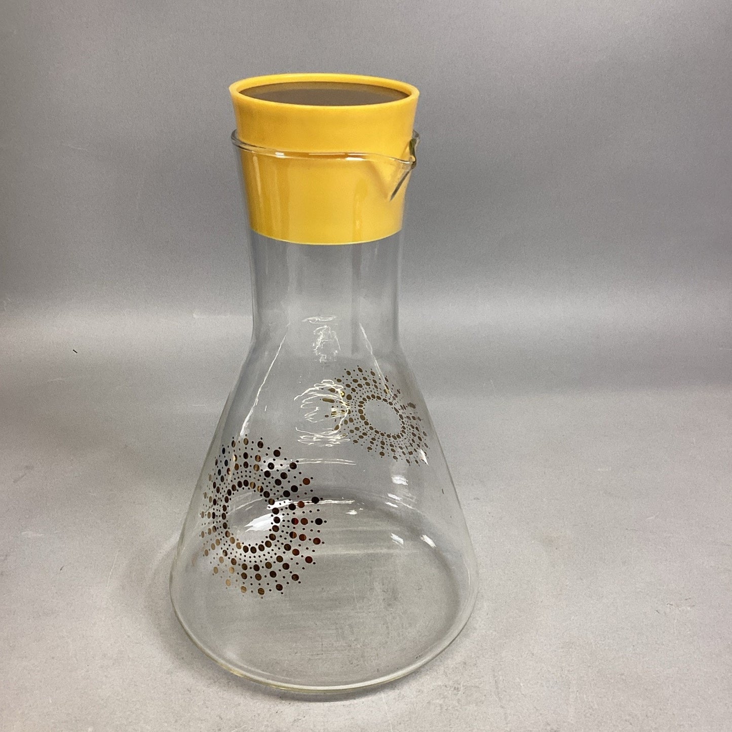 Vintage MCM Mid Century Modern Juice Carafe Decanter With Lid - 11”H