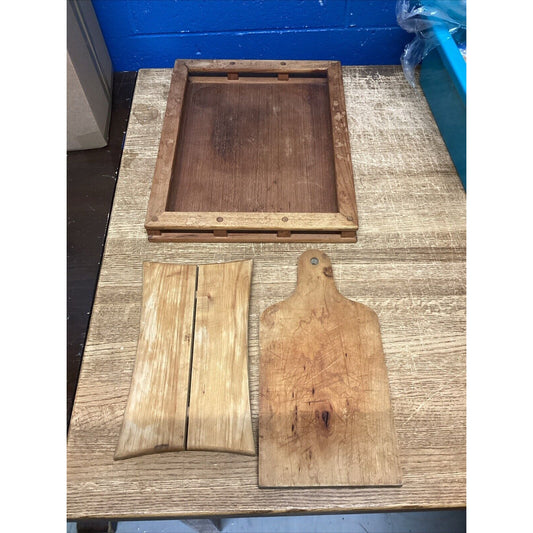 Dansk Teak Wood Host Serving Tray, Mountain Woods Tray & Wood Cutting Board