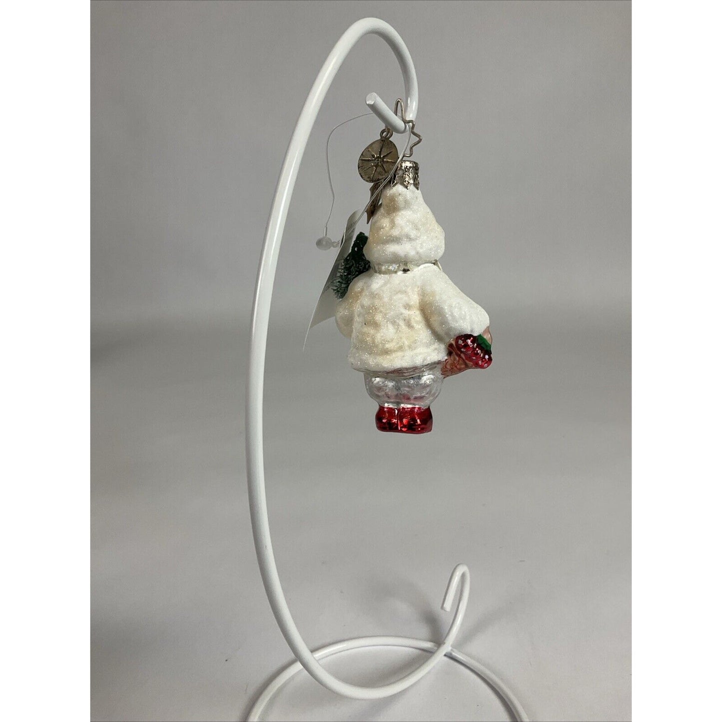 Radko Ornament - "Wooly Winter Claus Gem" - Santa with christmas tree
