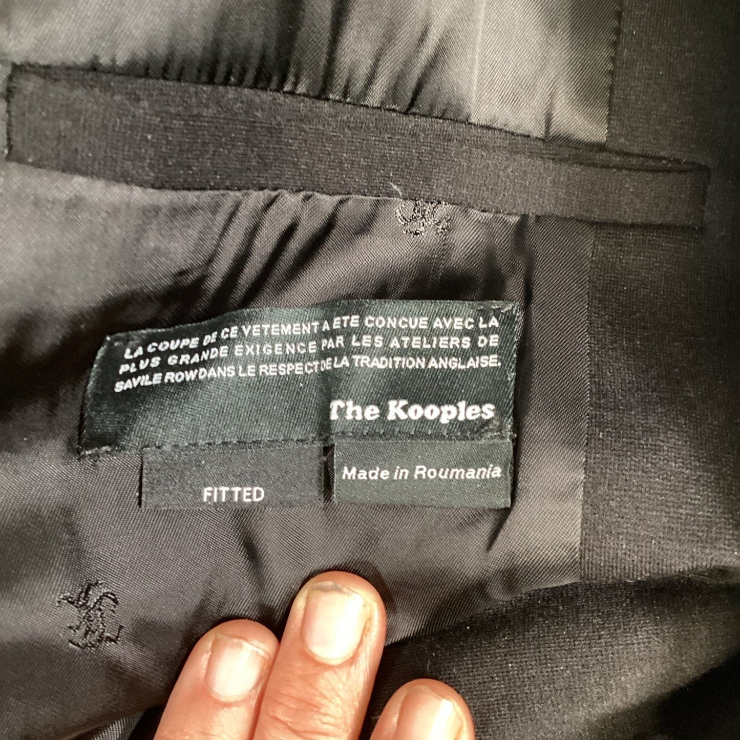 The Kooples Men's Black Fitted 2 Button Blazer Sport Coat