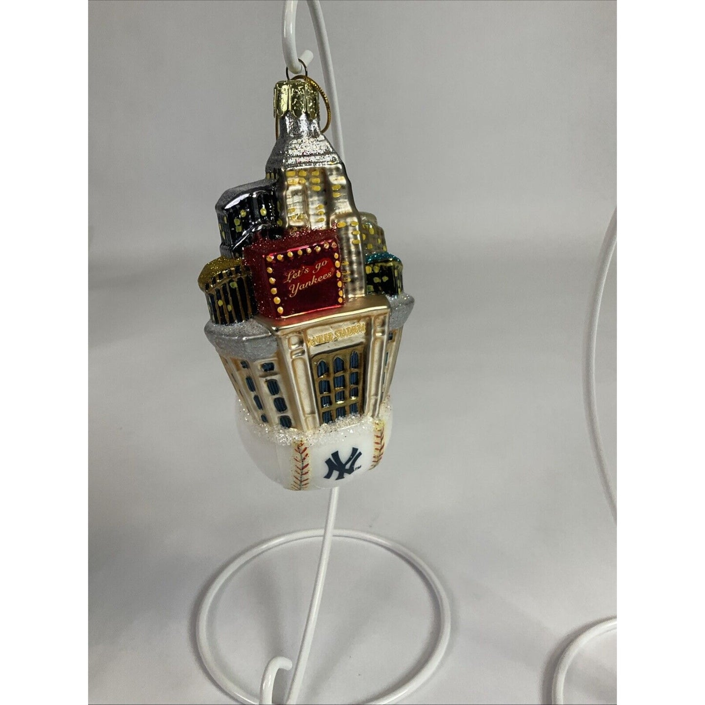 New York Yankees Stadium + Miami University Banner Chrismas Ornaments