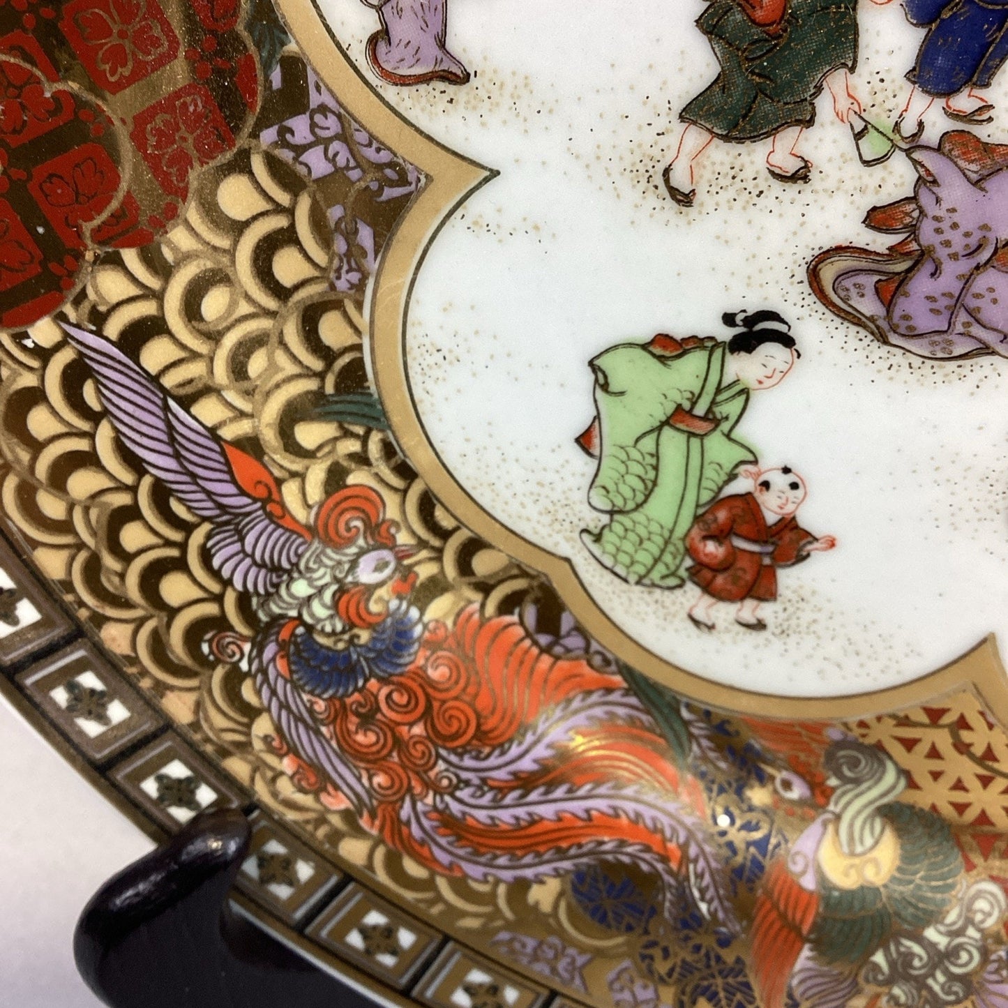 Antique Chinese Hand Painted Famille Plate - 10”