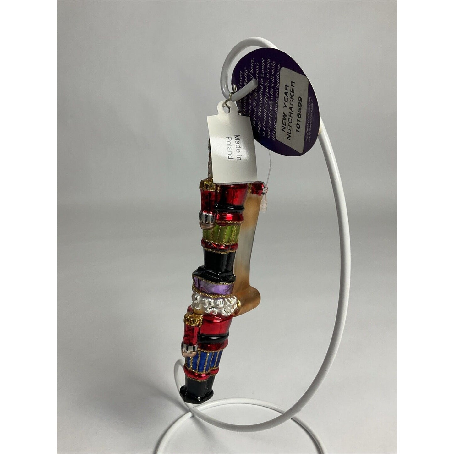 Christopher Radko New Year Nutcracker Glass Christmas Ornament 2013