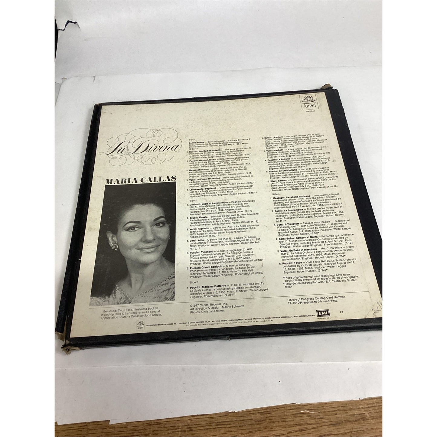 La Divina MARIA CALLAS Greatest Recordings 1953 -64 Double LP
