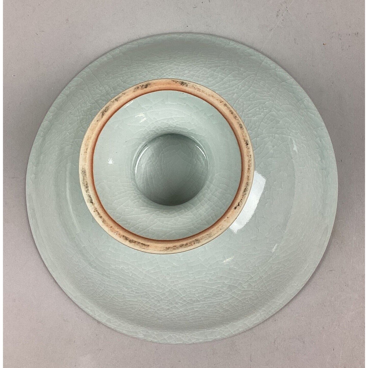 Vintage Blue Pedestal Bowl With Lid W/ Silver Frog - 7 3/4”