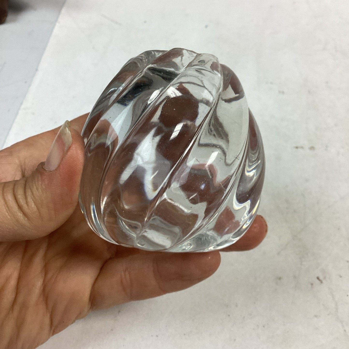 Vintage Hand Blown Swirl Glass Vase - 2.75”Hx1”D