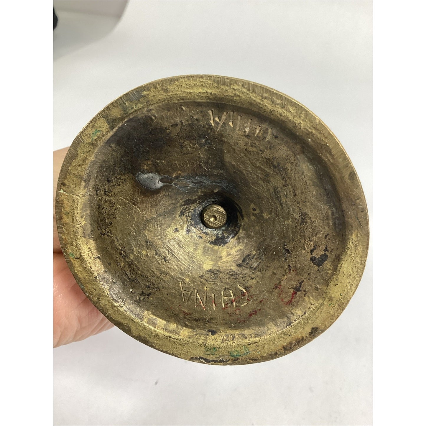 Set Of 2 Brass Spiral Twist Taper Candle Holders - 7”H
