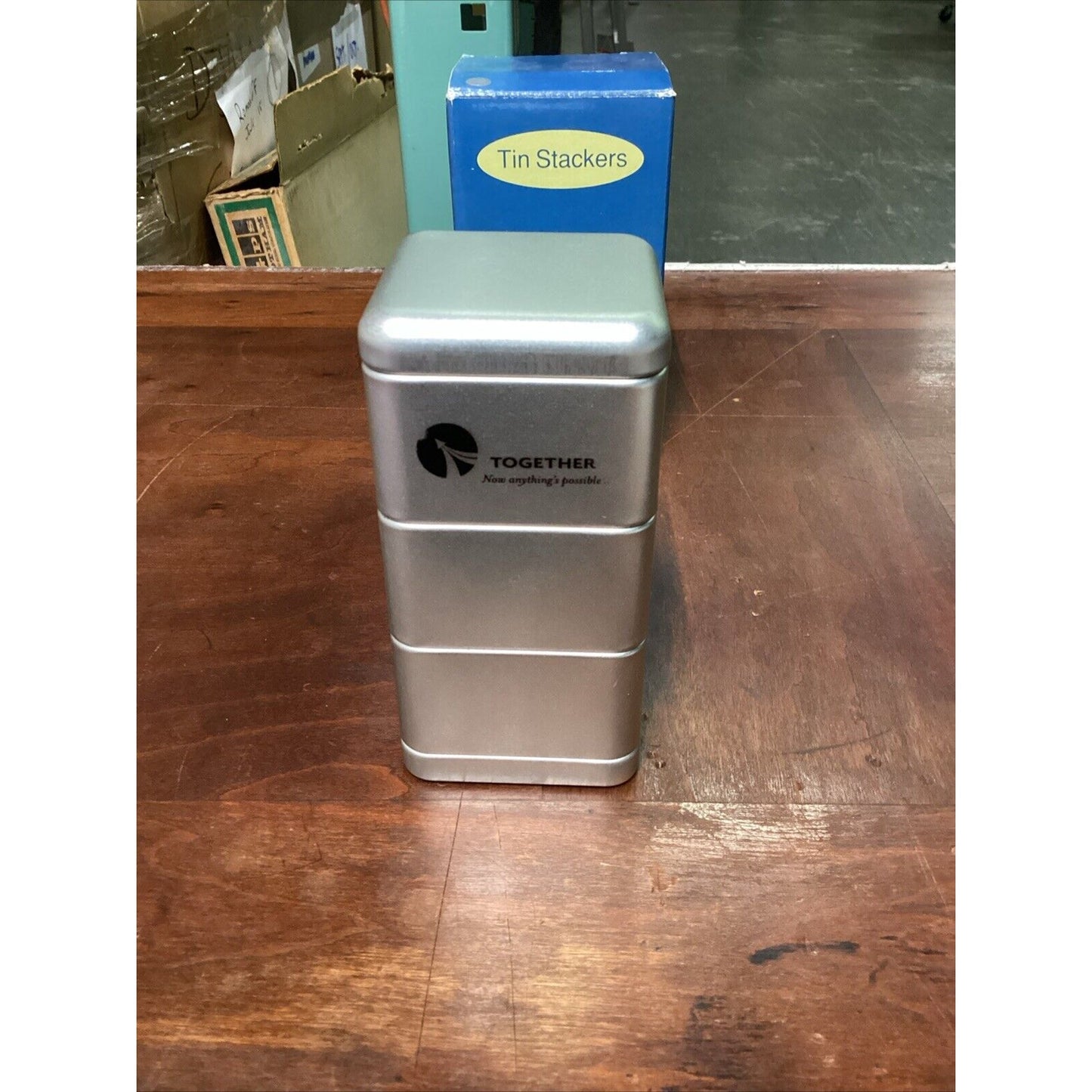 Floral Apron, Dish Towel And Tin Stackers (3)