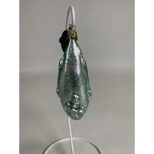 Christborn Glass Figural Fish Christmas Ornament