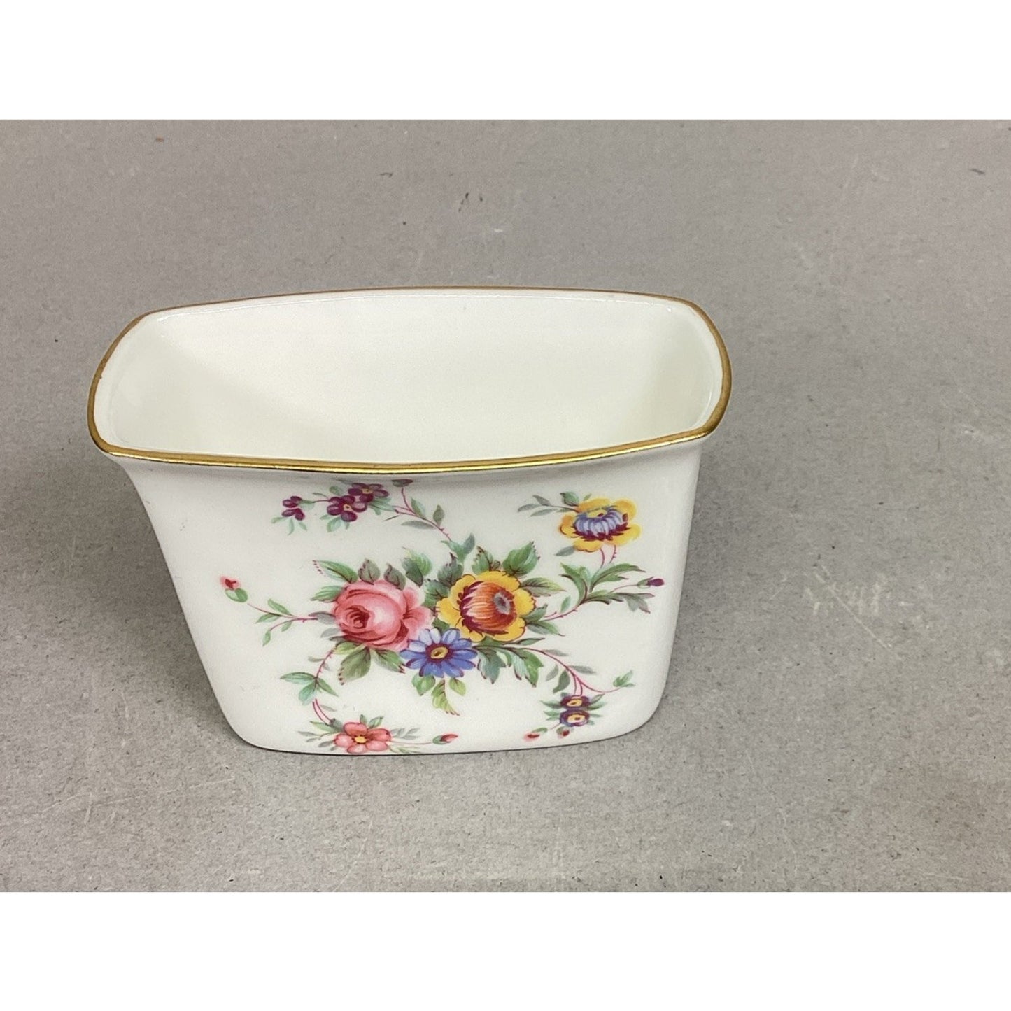 Minton Floral Toothpick Holder & Bavaria Schumann Reticulated Trinket Candy Dish