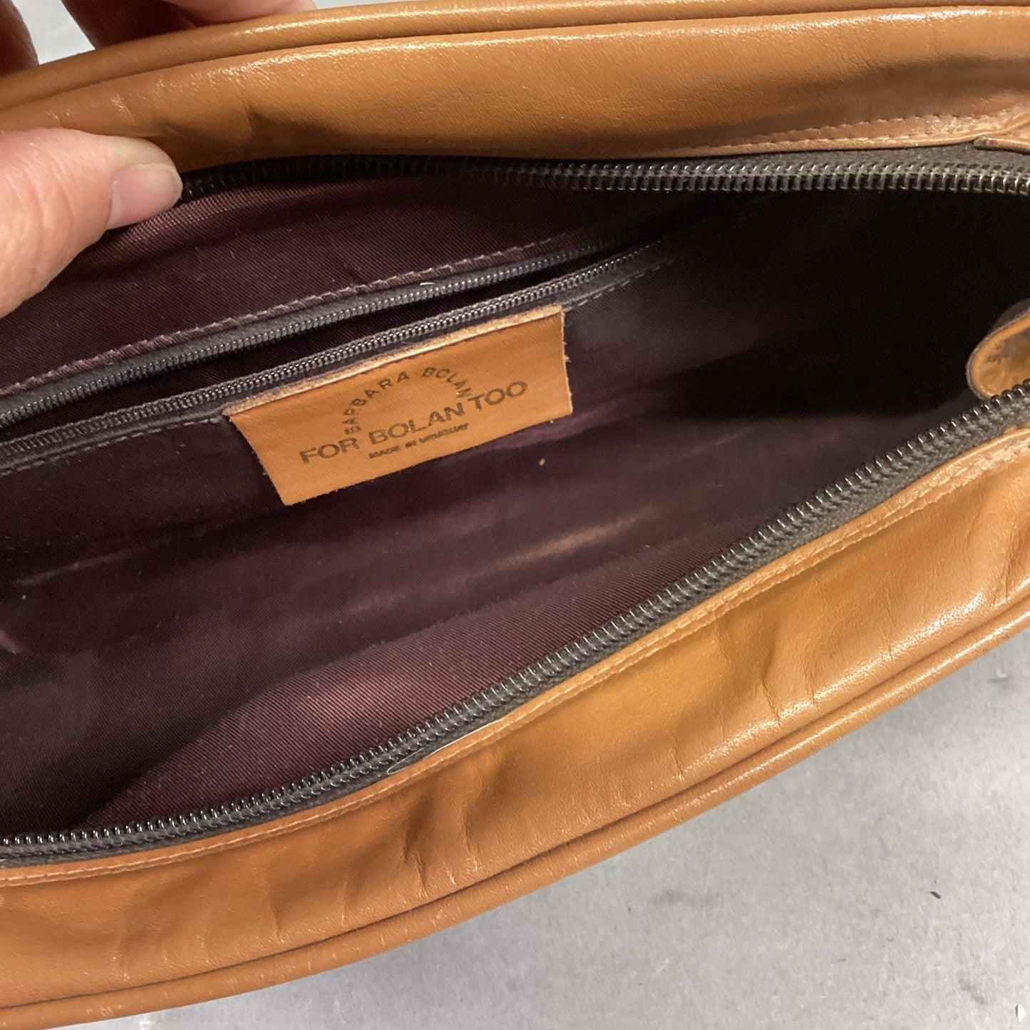 Vintage Barbara Bolan Leather Toiletry Bag Or Handbag