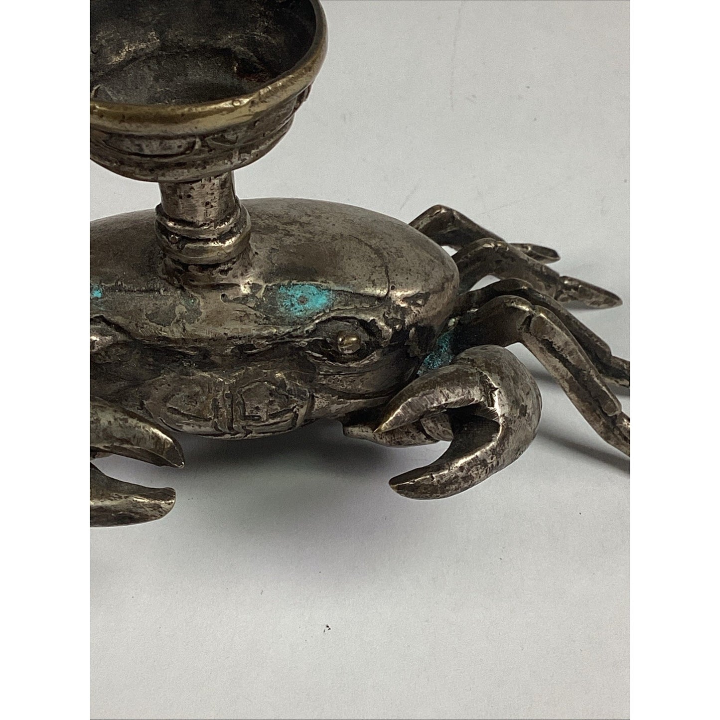 Set Of 3 Arthur Court Crab Aluminum Taper Candle Holders