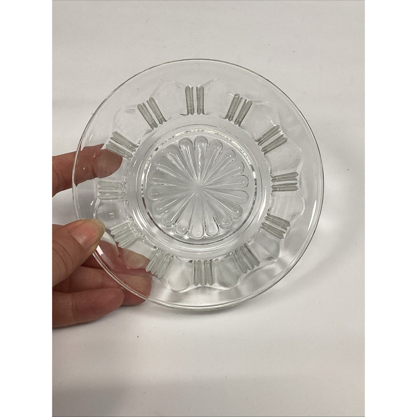 Heisey Glass Company Pressed Glass Bowl Candy Nut Dish In A Flute Pattern