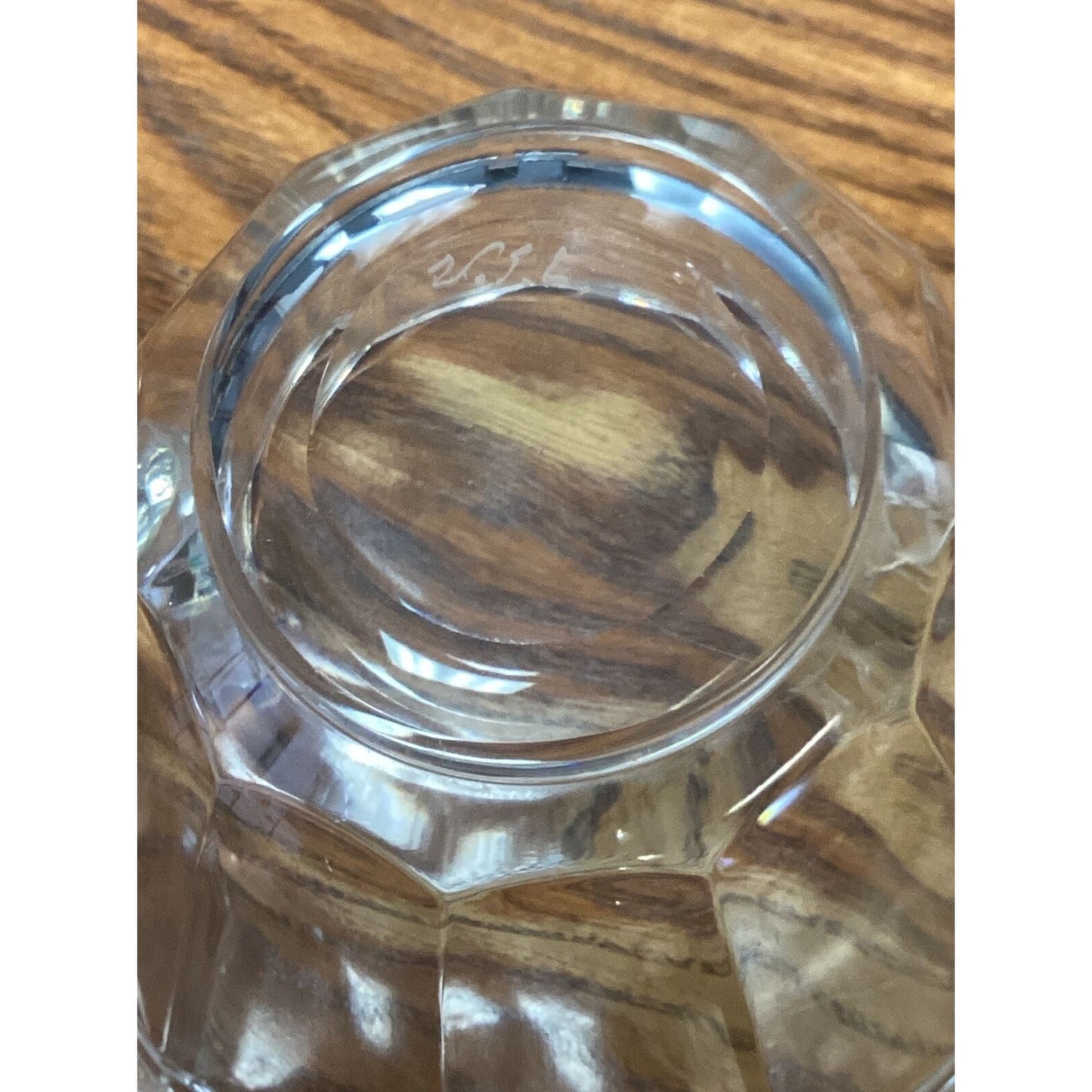 Vintage And Signed Belgian Crystal Val St. Lambert Glass Creamer 2.5”Hx4”D