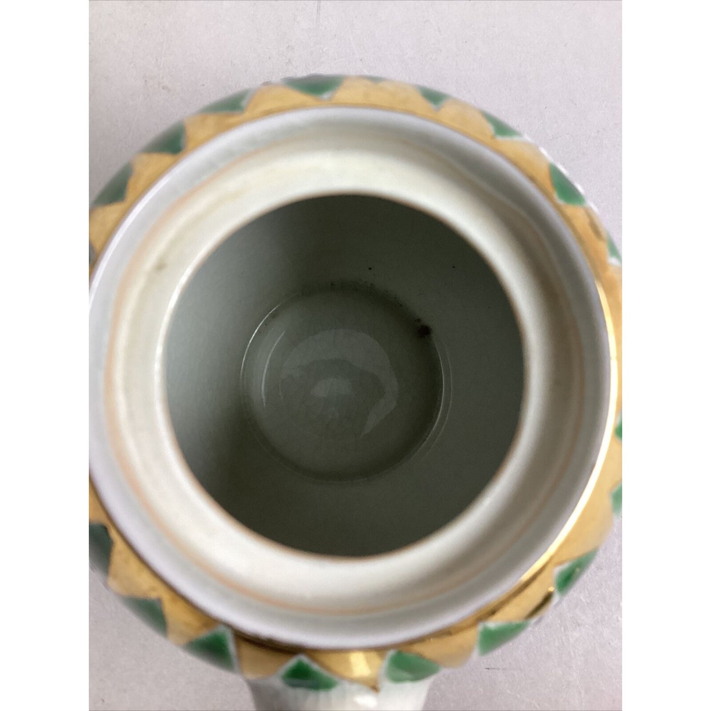 Japanese Kutani Hand Painted Iris With Gold Teapot And Tea Cup Set - Damaged