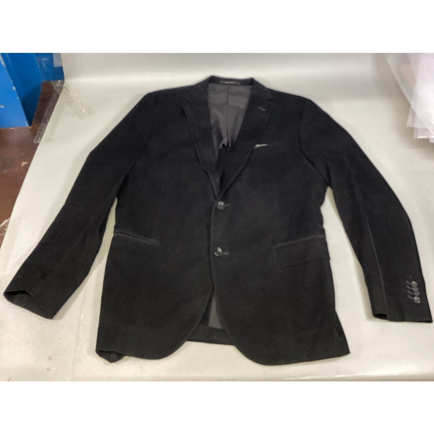 Zegna Men’s Black Velour Blazer Jacket