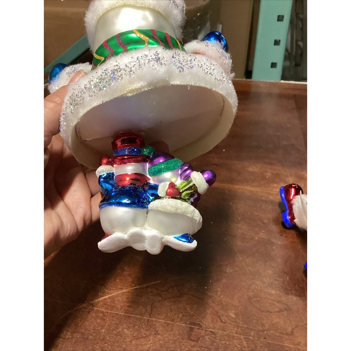 Radko Frosty Cuff Frolics - Damaged Nose And Globe - With Tags