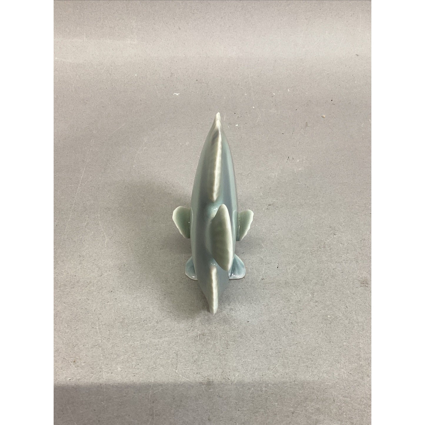 Vintage Porcelain Blue Fish Figurine - 4.25x1.5x3.25”