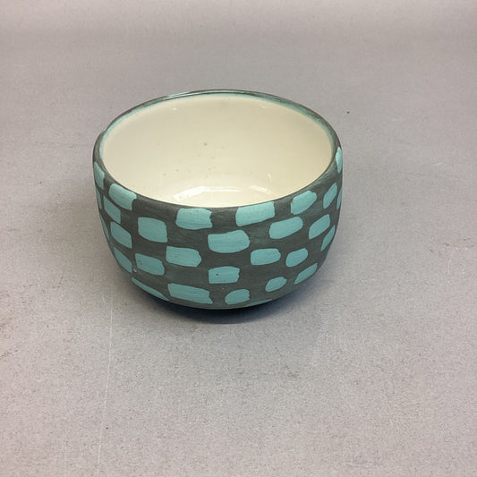 Signed Vintage Crowell Pottery Small Soup Bowl - 2.75x4”