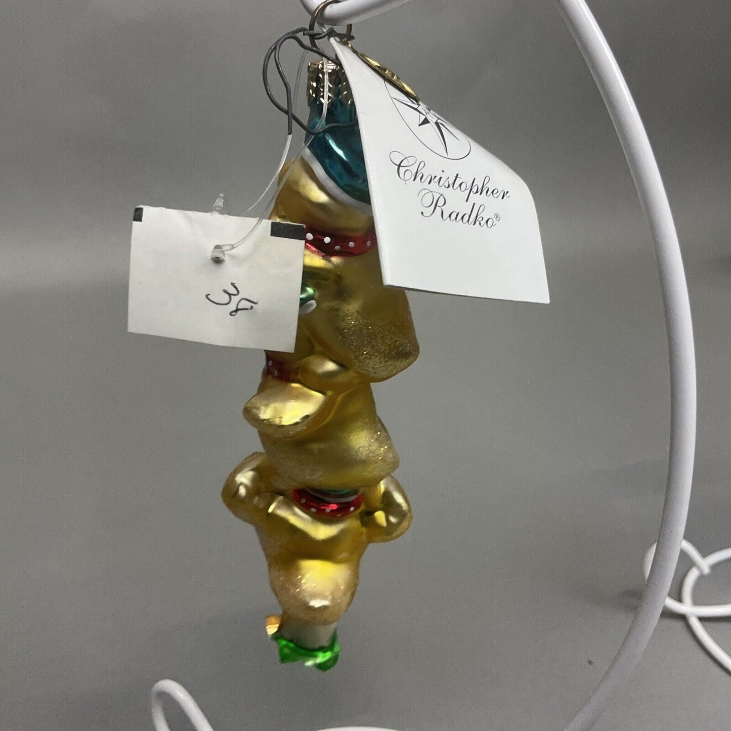Radko "Chicks Ahoy” + “Snow Chum Charlie” Christmas Ornament/ Damaged