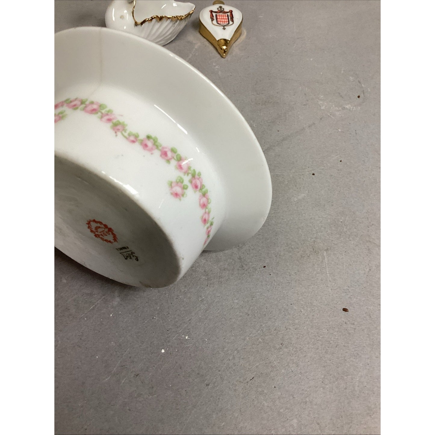 Set Of 4 Limoges France Trinket Dish & Figurines