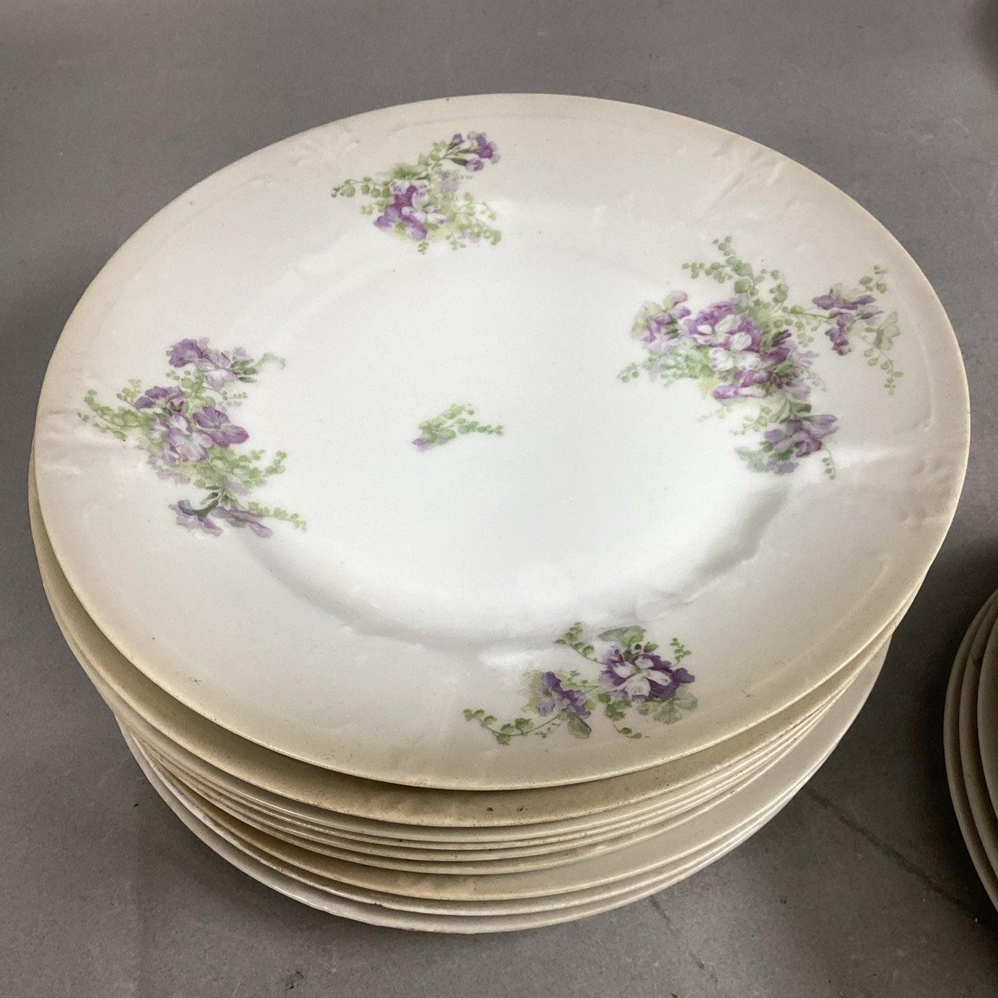 Set Of 26 - LS & S Limoges France Floral Plate/Bowl Set
