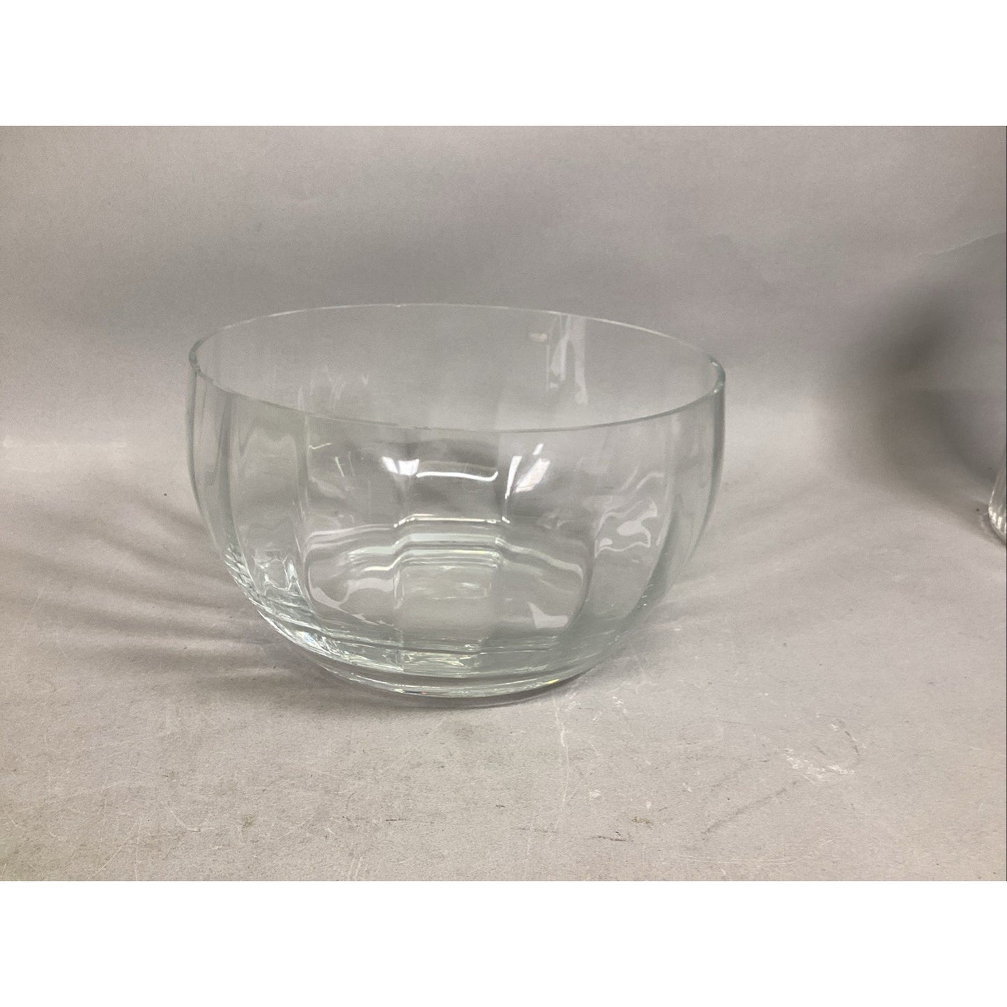 Krosno Of Poland Large Glass Lead Crystal Fruit/Salad Bowl - 5.5”Hx9.5”D