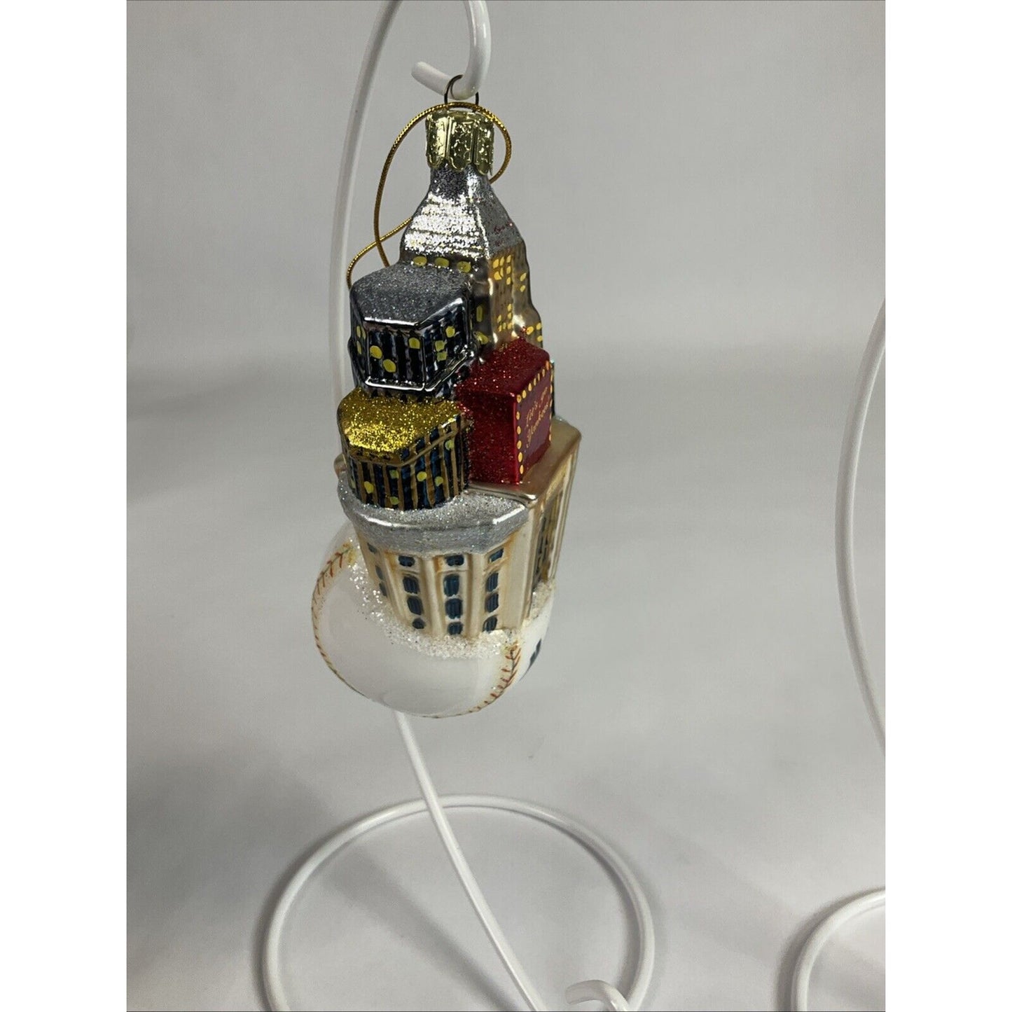 New York Yankees Stadium + Miami University Banner Chrismas Ornaments