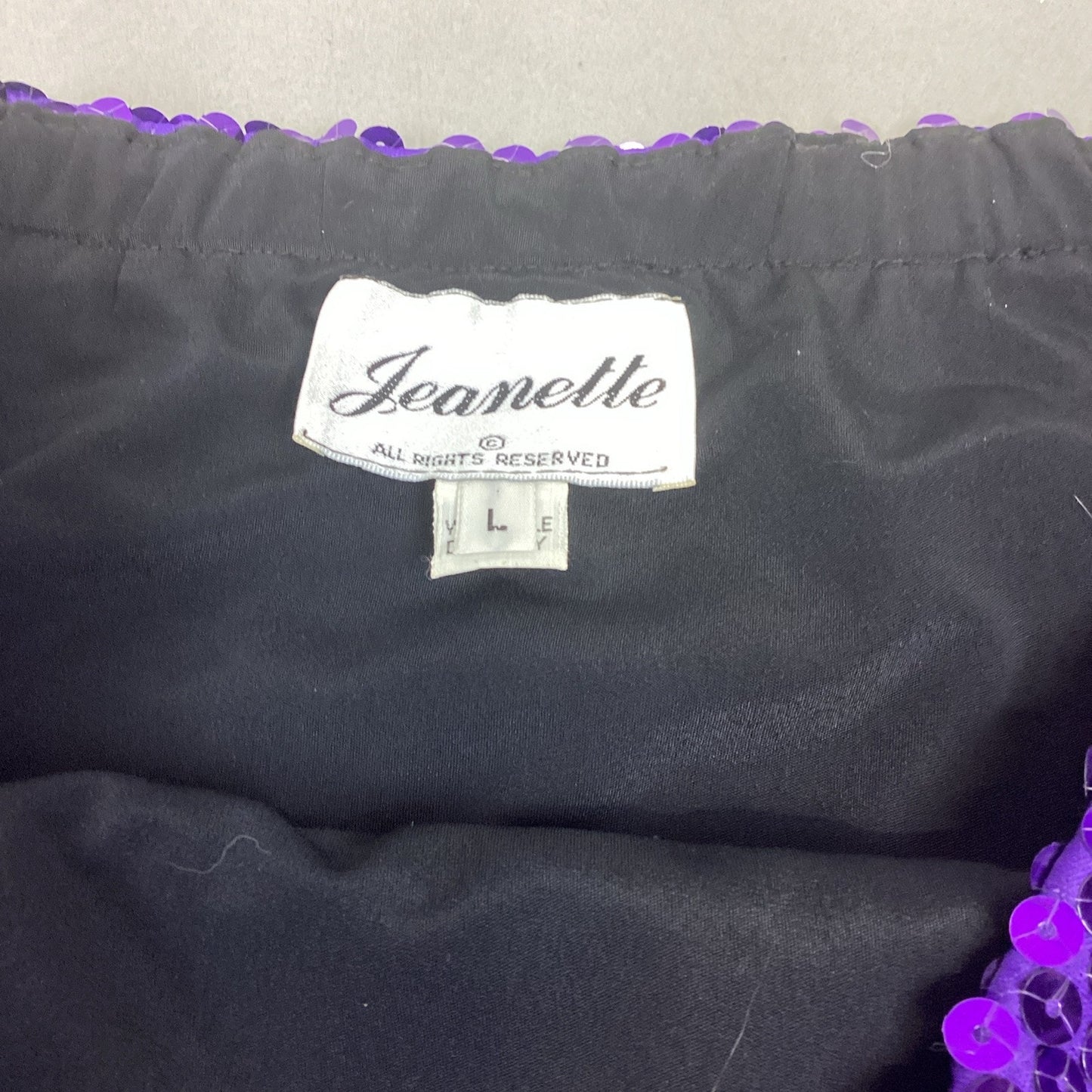 Jeanette Purple Sequin Women’s Pull On Skirt - Size Large