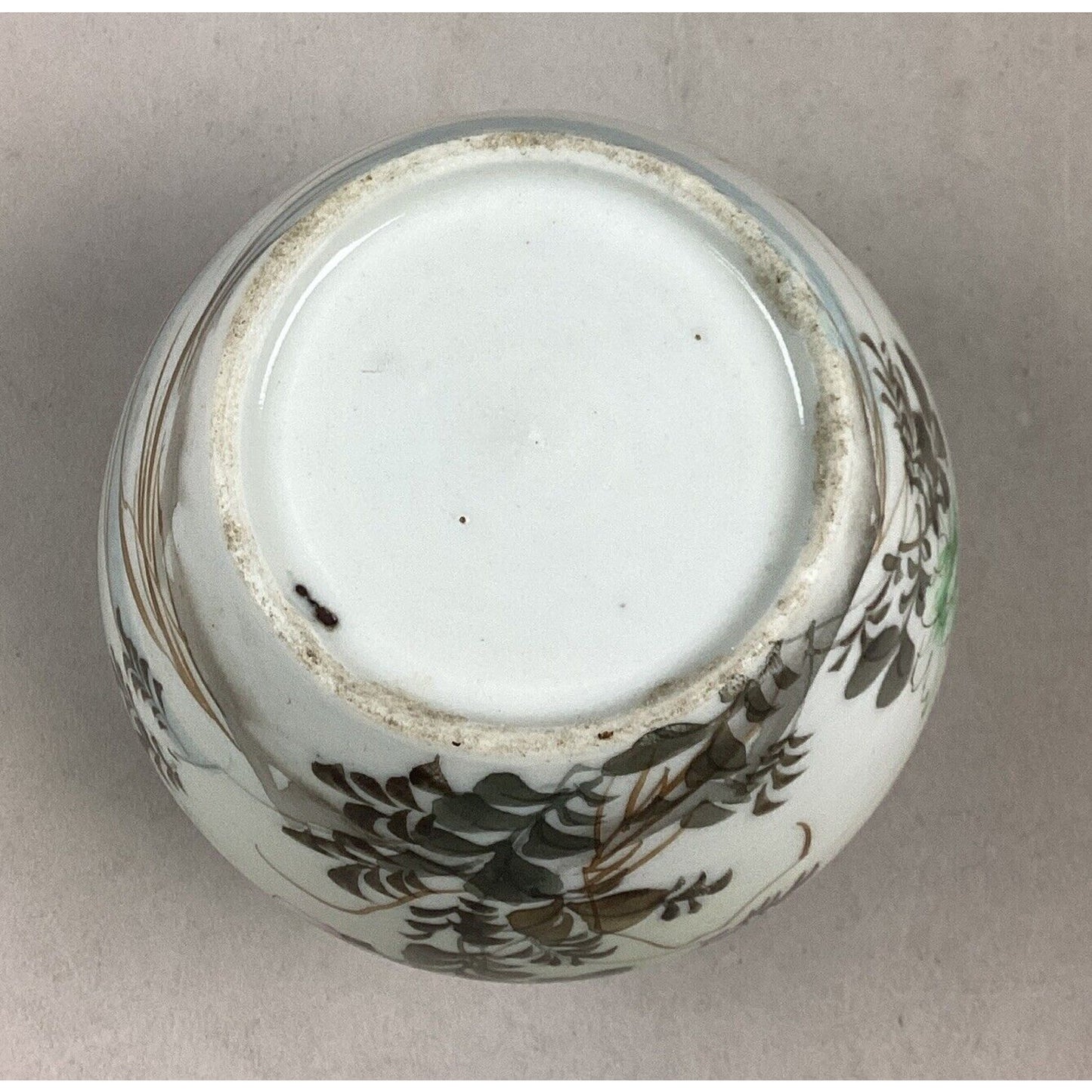 Vintage Hand Painted Floral Japanese Porcelain Vase - 4.25”