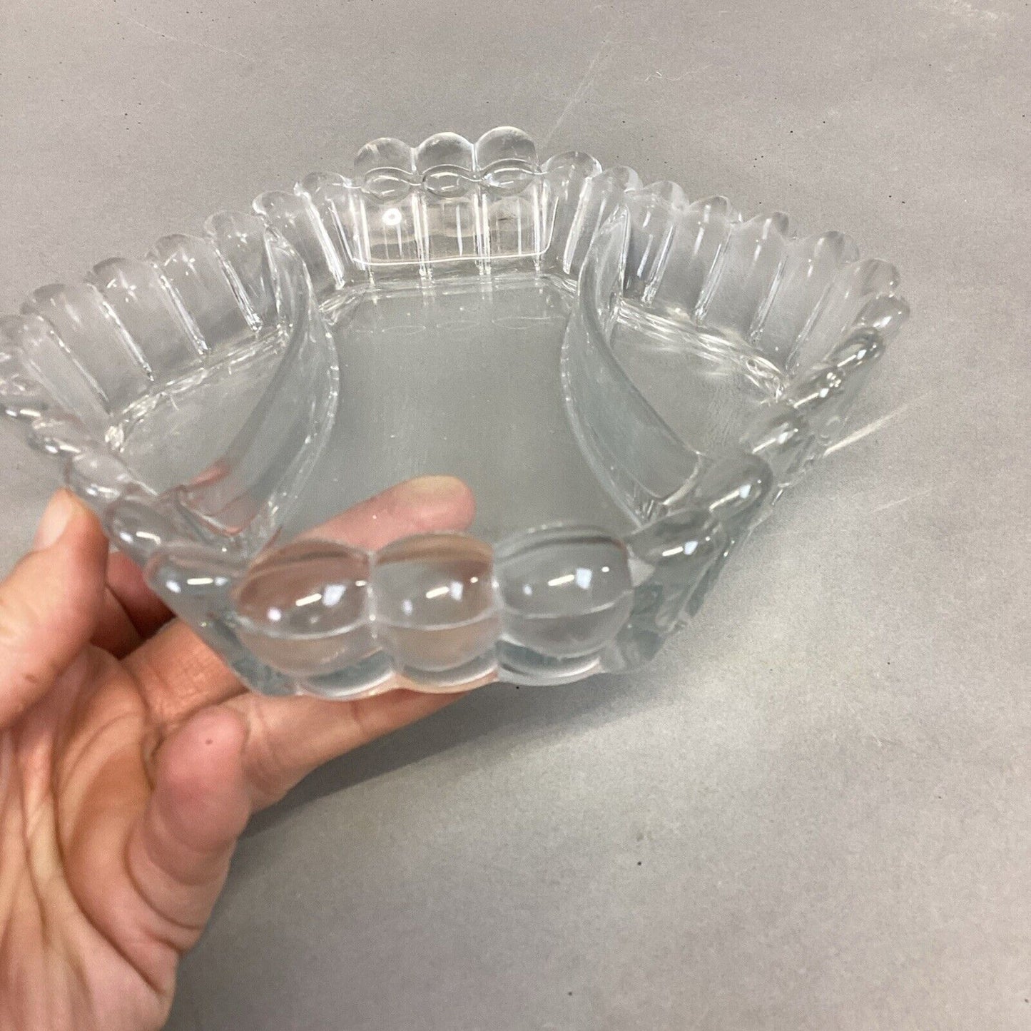 Set Of 3 Decorative Glass Butter Candy Serving Dishes