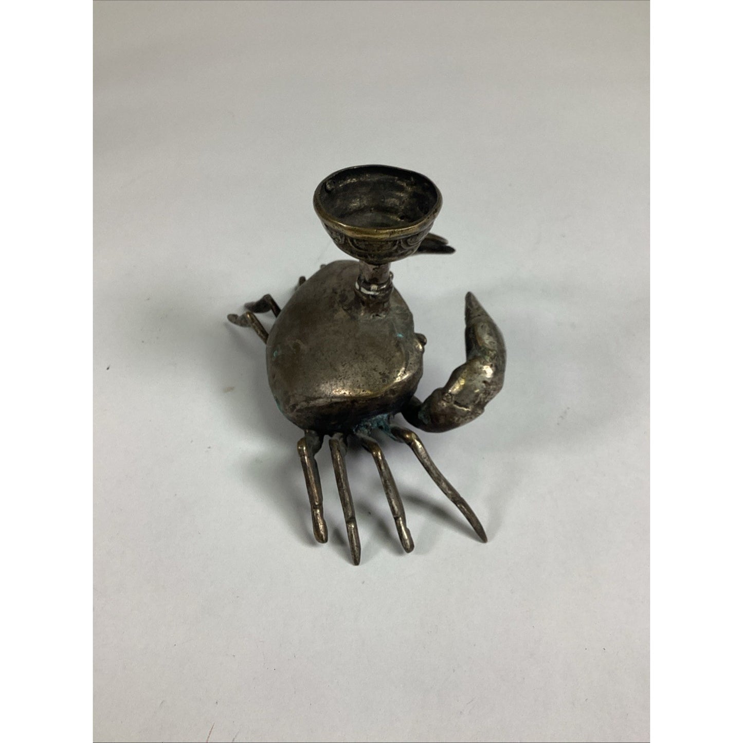 Set Of 3 Arthur Court Crab Aluminum Taper Candle Holders