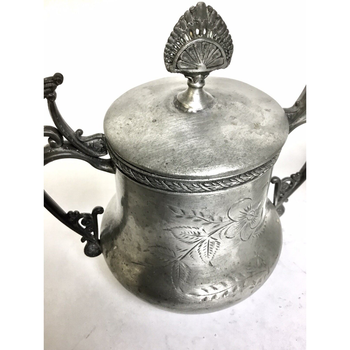 Albany Silverplate Sugar Bowl With Lid And Creamer Set