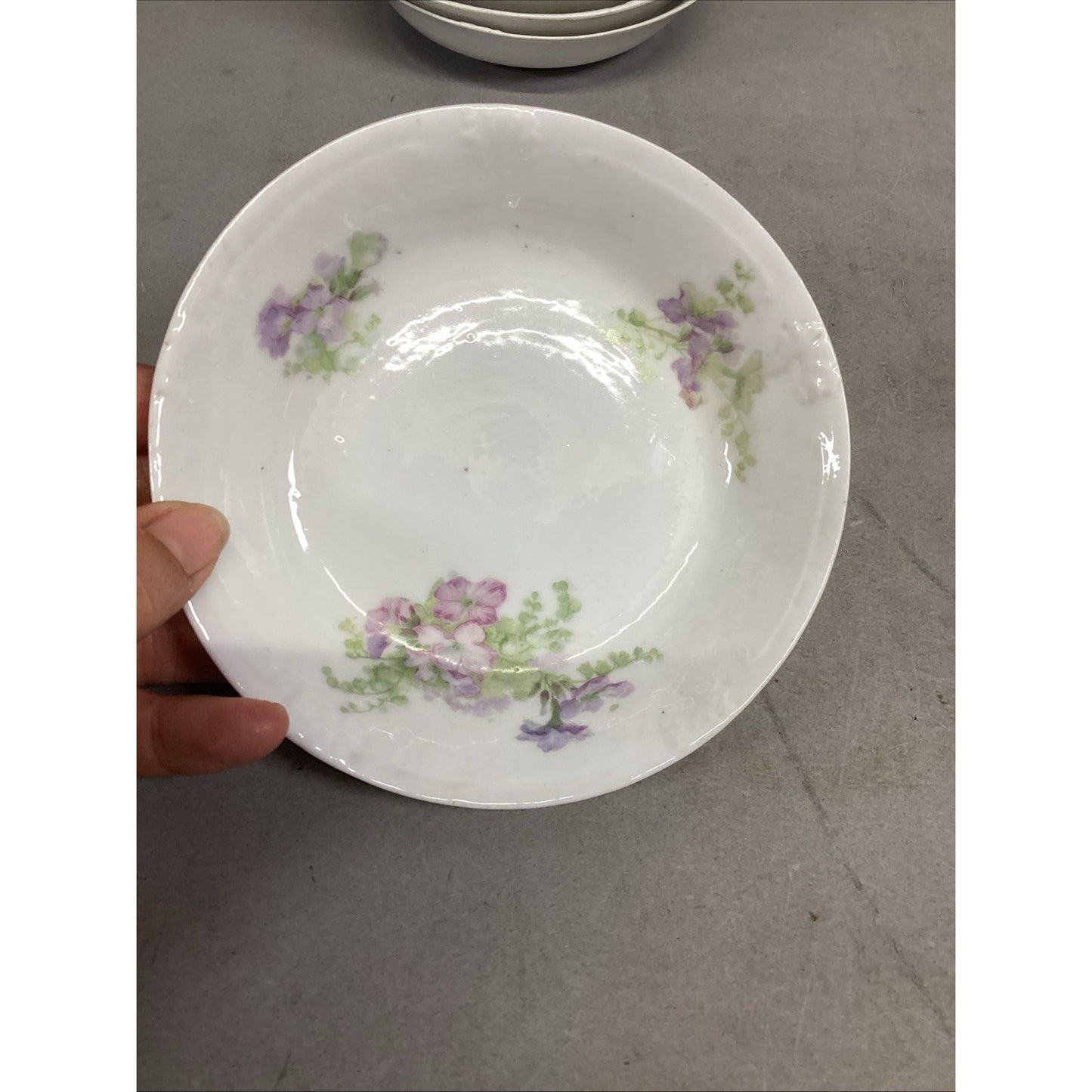 Set of 20 Limoges France Lavender Floral Plates/Bowls/Saucers