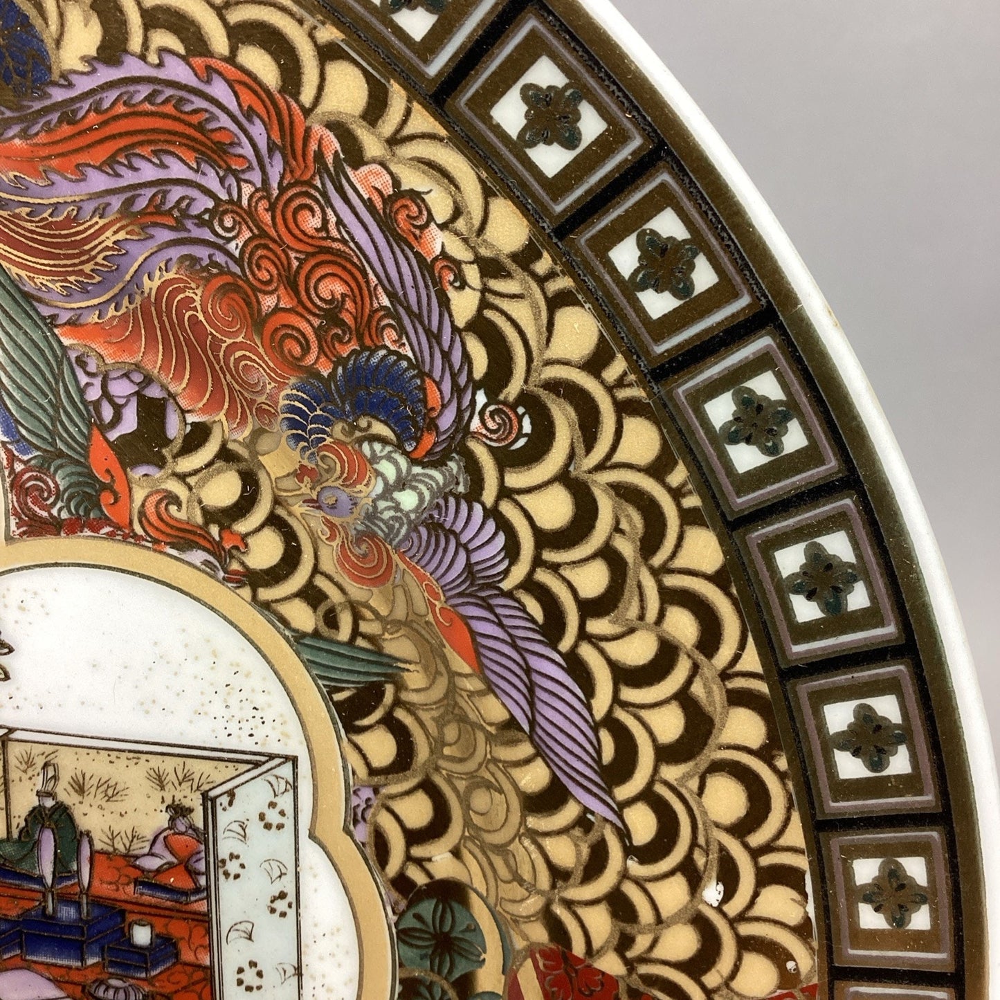 Antique Chinese Hand Painted Famille Plate - 10”