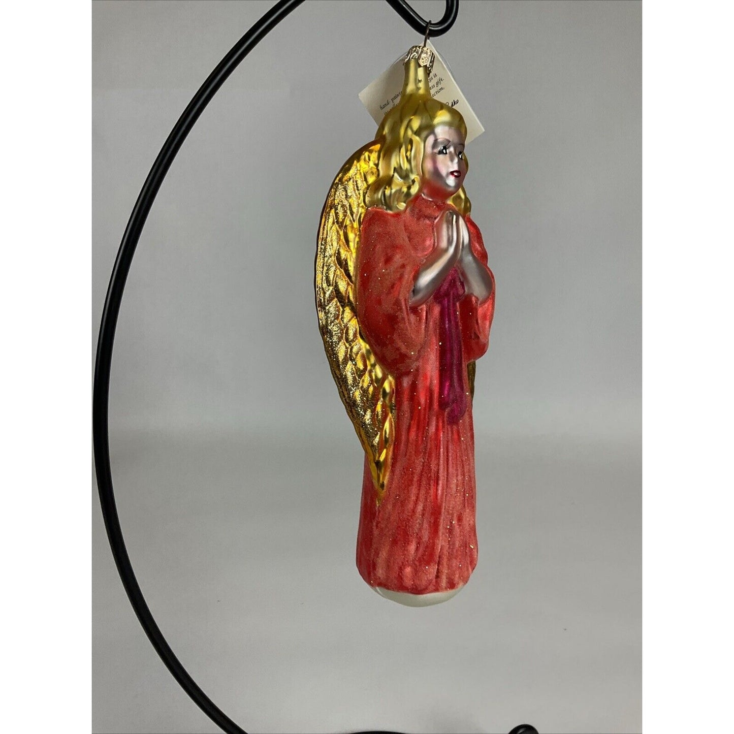 Vintage Christopher Radko Choir Angels Pink & Gold Christmas Ornament