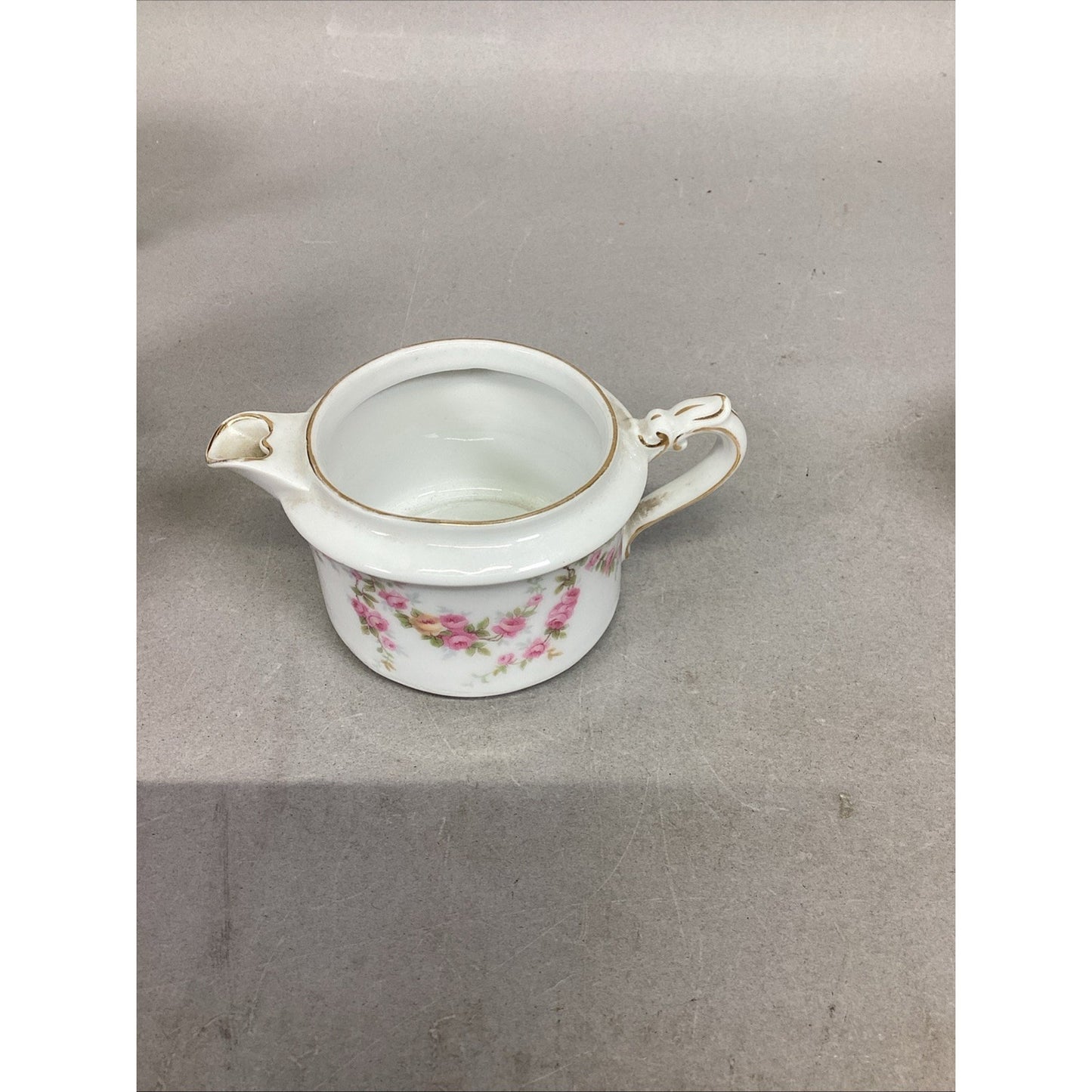 Swarzburg Pink Floral Teapot & Pink Floral Creamer - Unmarked - #701