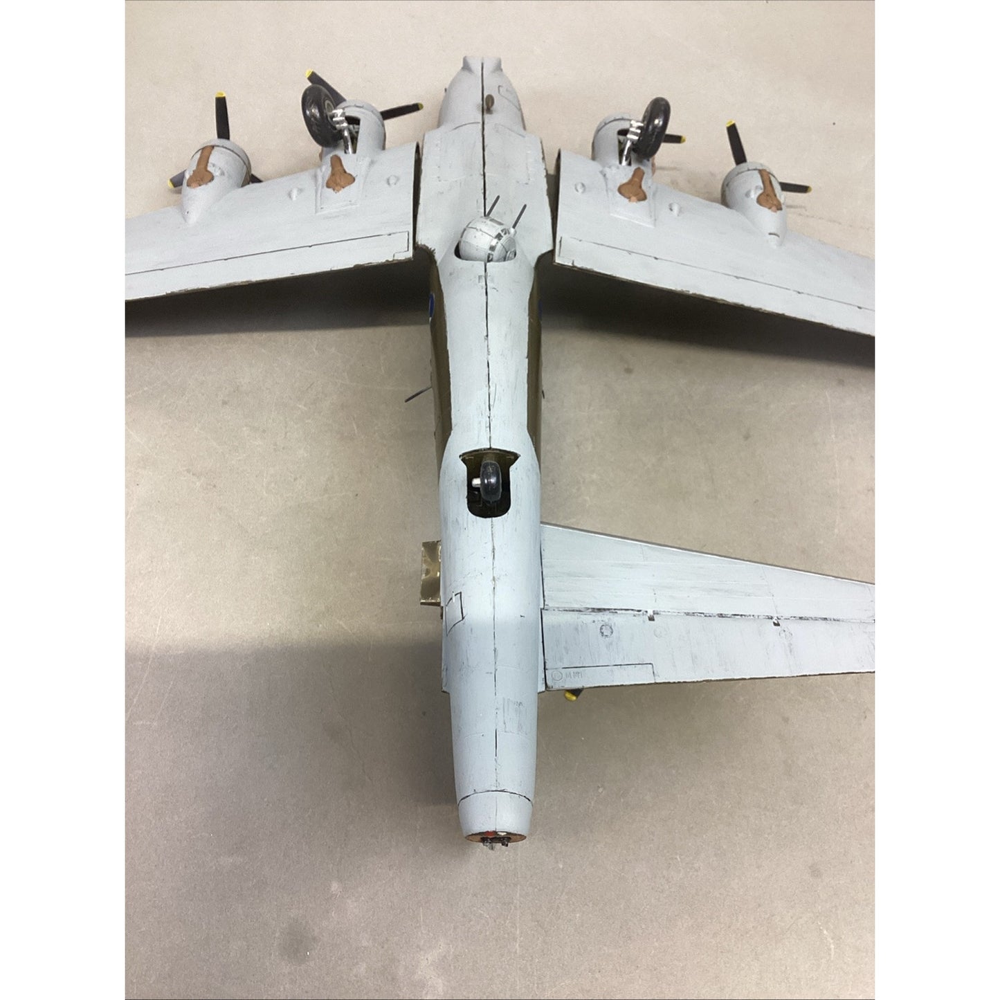 Plastic Military Model Airplane With Pieces - For Repair - 19”Lx26”W