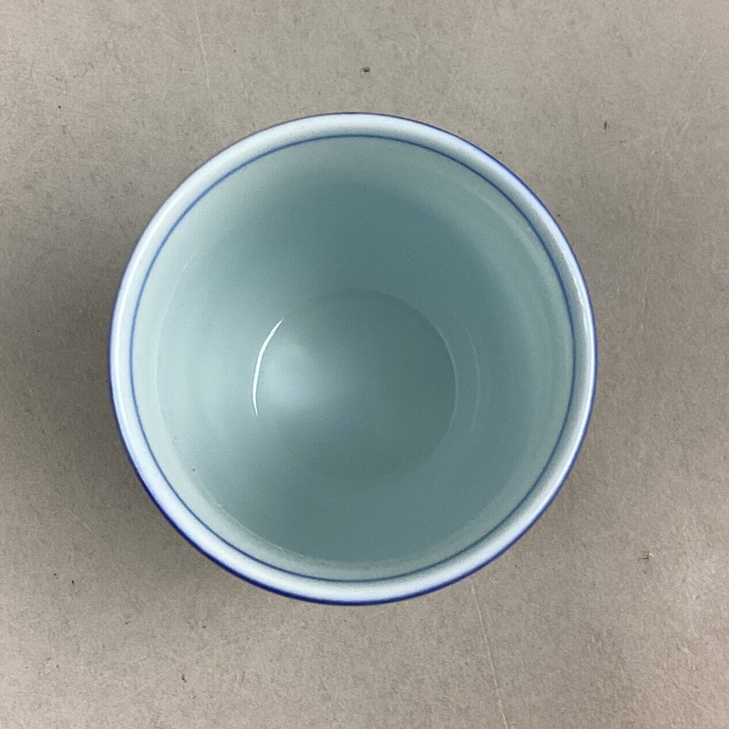 Set Of 2 Kotubuki Japanese Blue Striped Cups - 3 3/4”H