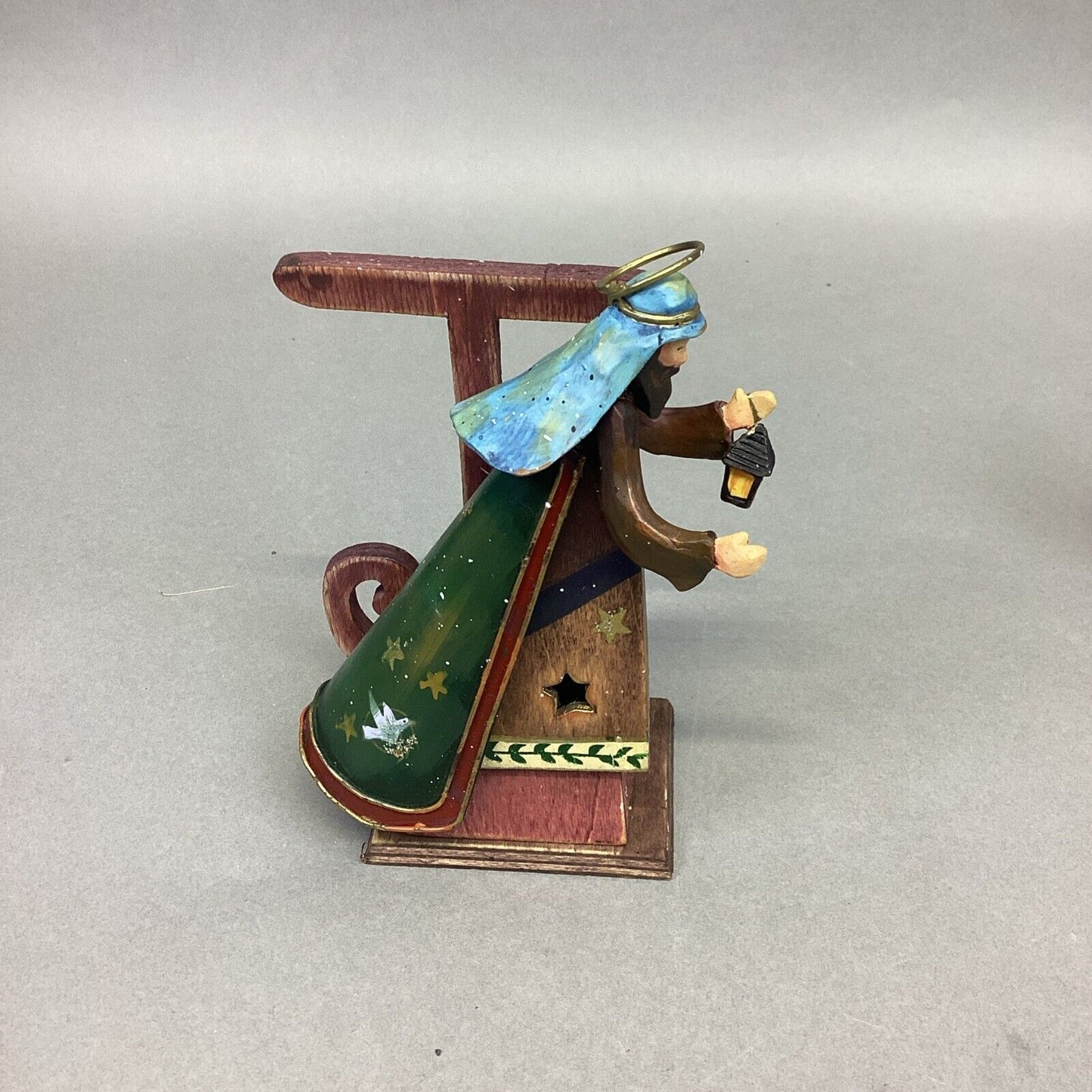 QVC Joy Nativity Scene Wooden 3 Piece Set Christmas Decoration Wood