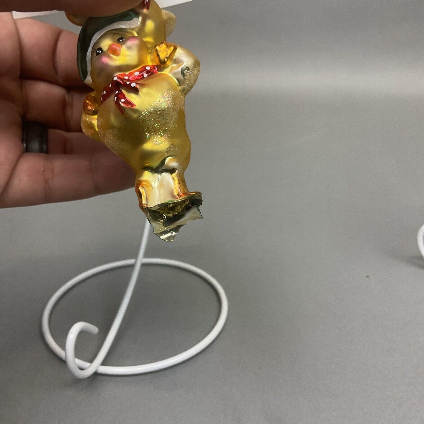 Radko "Chicks Ahoy” + “Snow Chum Charlie” Christmas Ornament/ Damaged