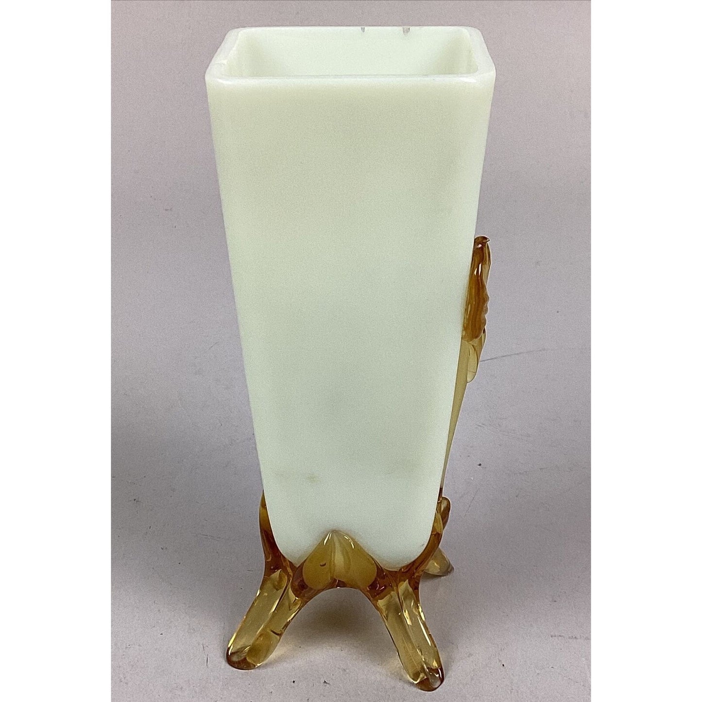 Vintage Stevens & Williams Uranium Glass Cherry Vase - 6” - Glows