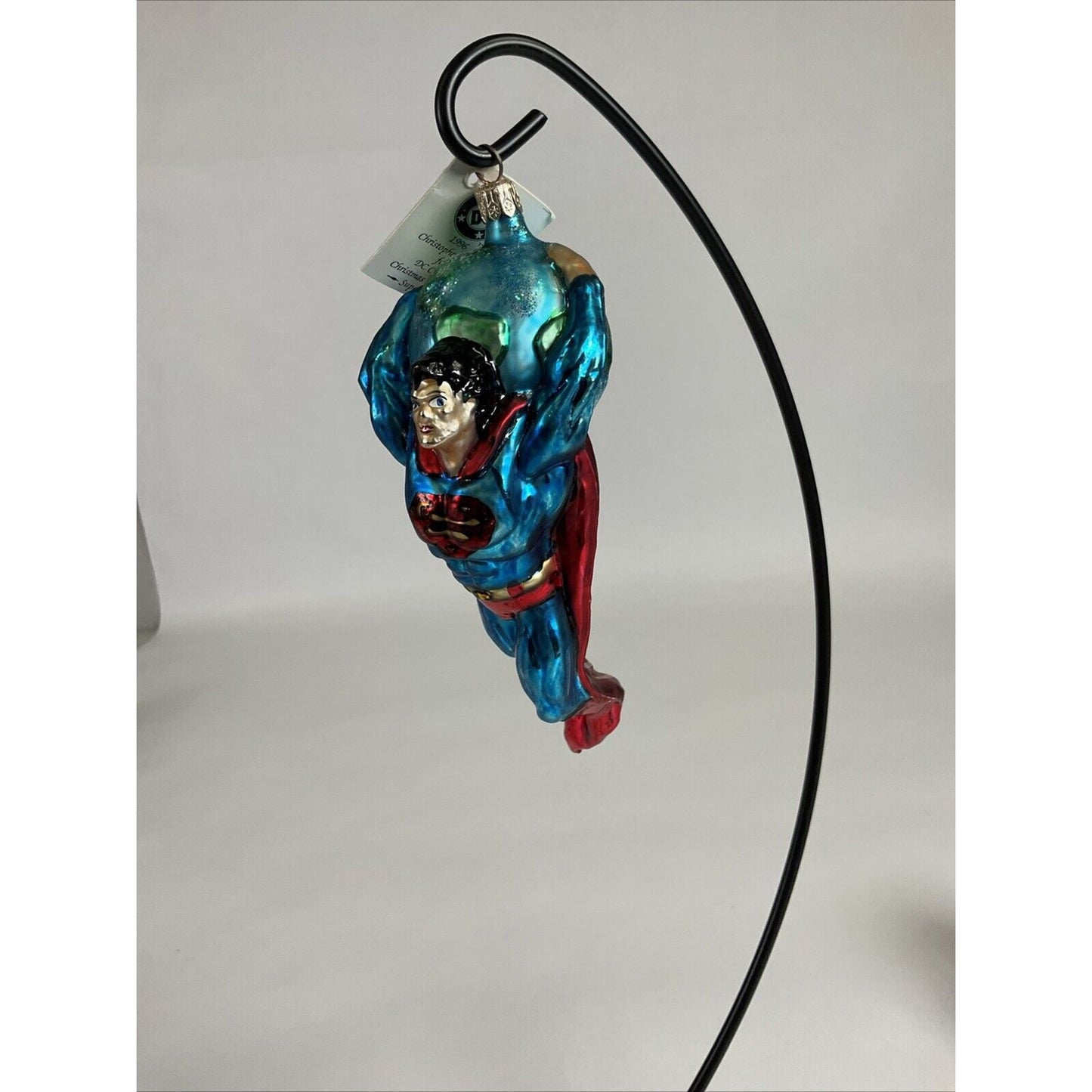 DC Warner Bros Store Christopher Radko Superman 1996 Glass Limited Ornament