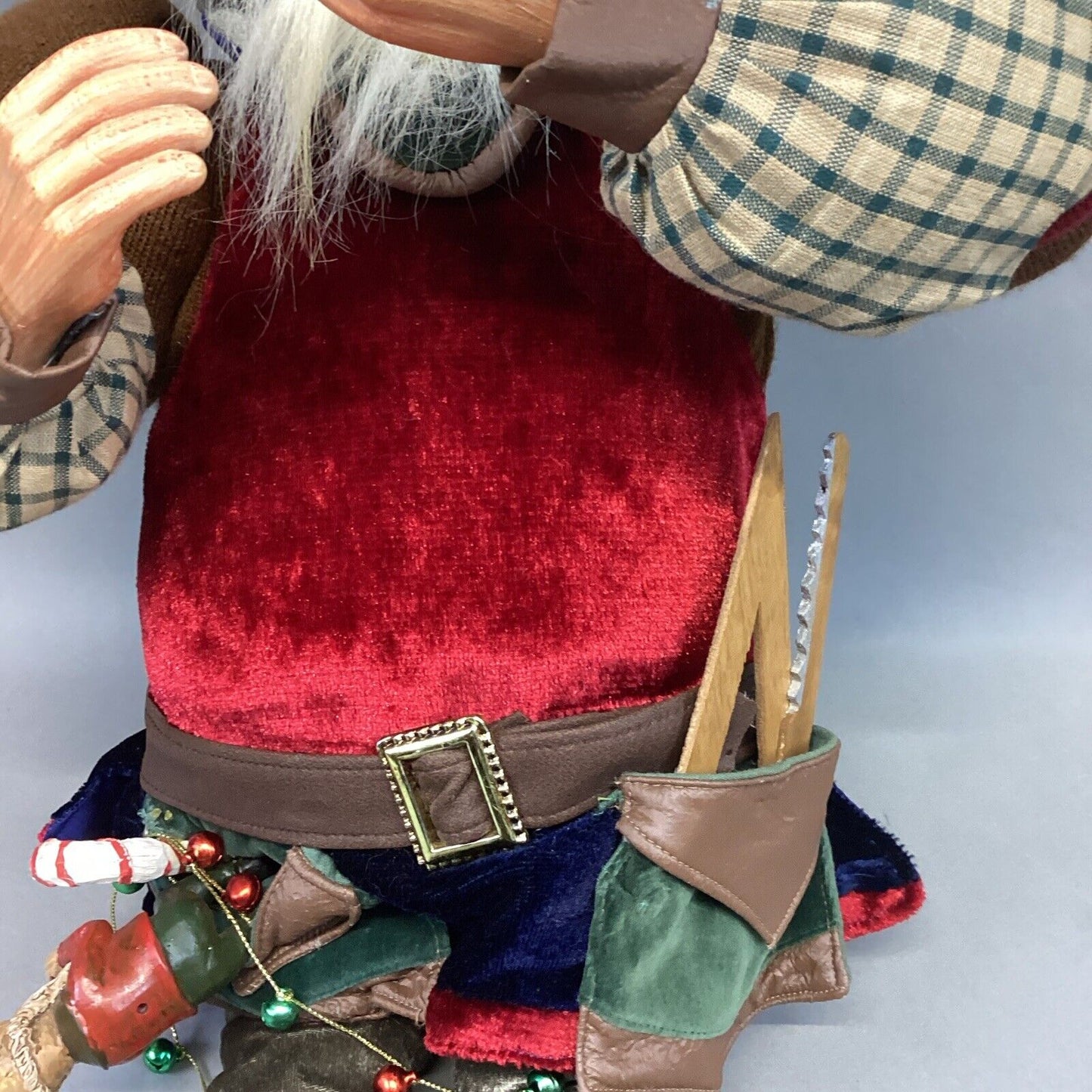 Vintage Large Norwegian Christmas Wood Maker Elf Doll - 30”