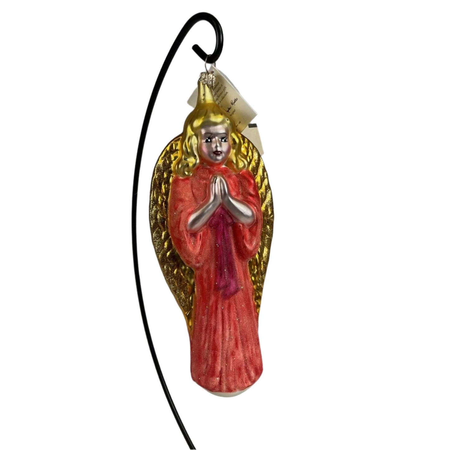 Vintage Christopher Radko Choir Angels Pink & Gold Christmas Ornament