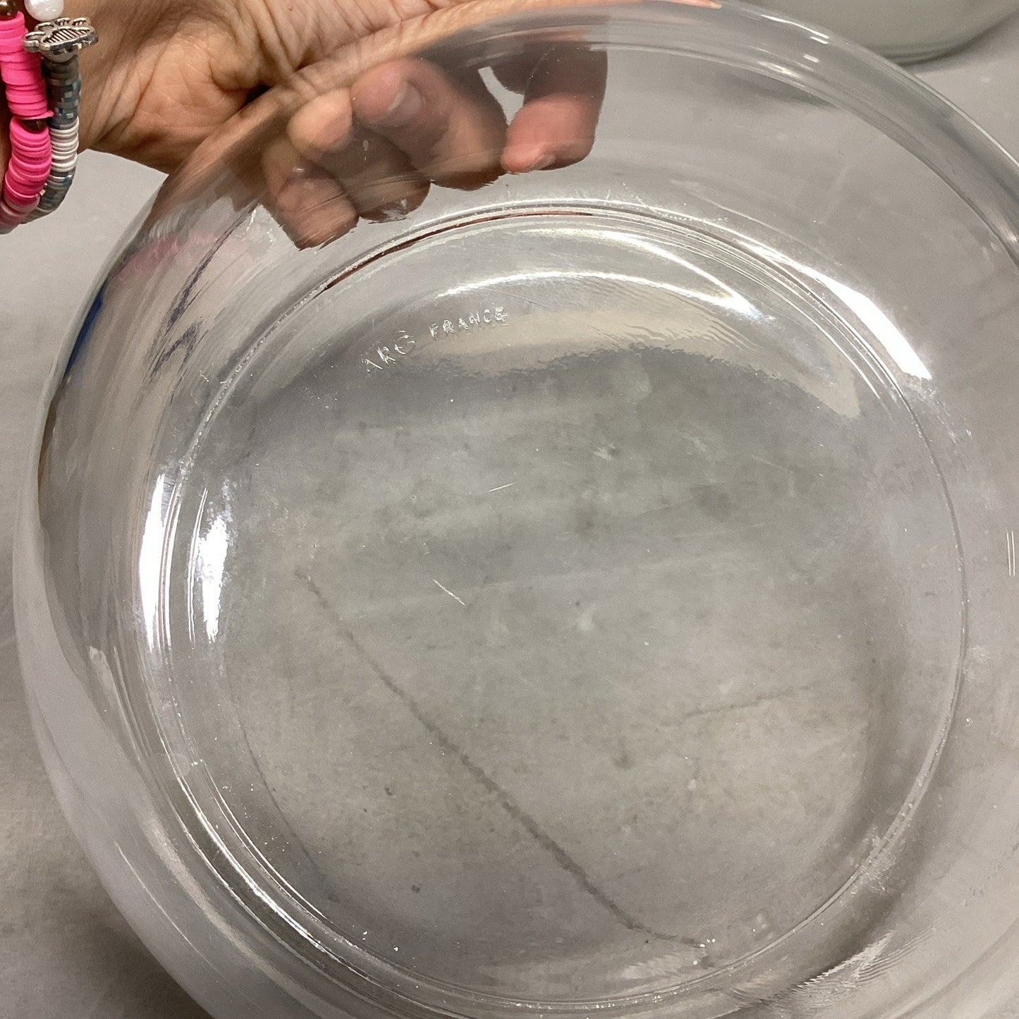 Lot Of 2 Clear Glass Arc/Arcoroc Bowls - France