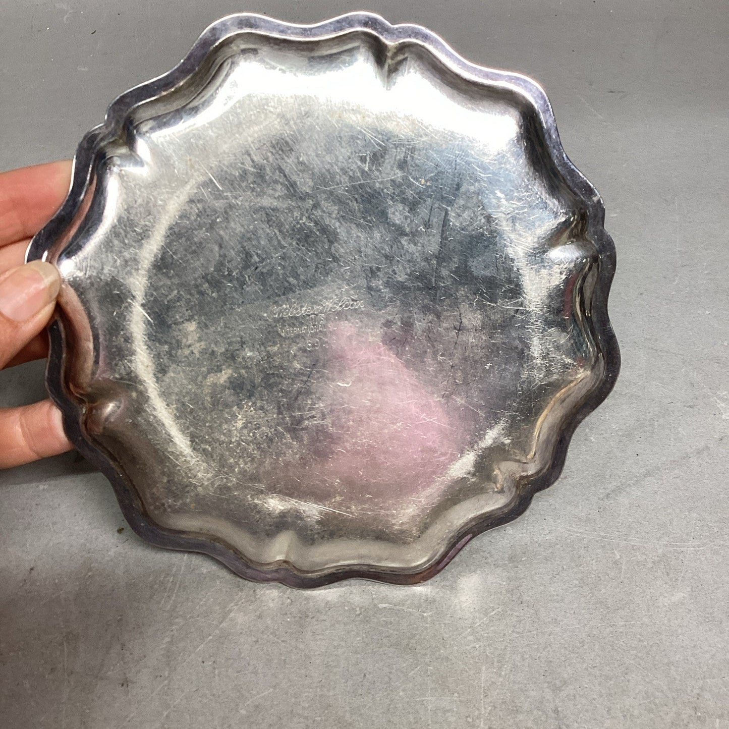 Webster Wilcox International Silver Co #6948 Silver Plate Trinket Dish