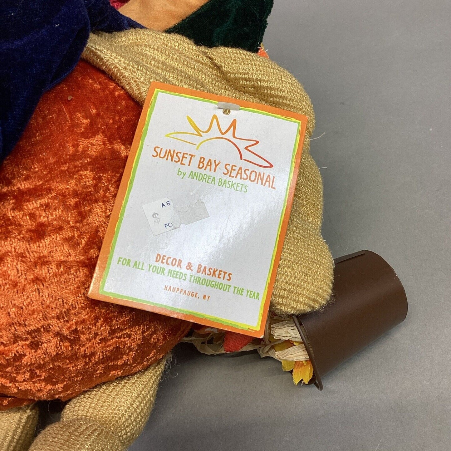 Sunset Bay Seasonal Turkey Pilgrim Plush Shelf Sitter #C5959 - 28”